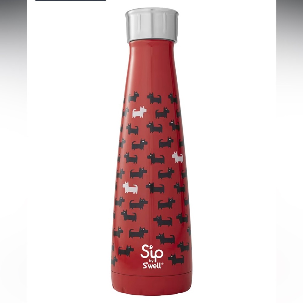 S'ip by S'well Stainless Steel Water Bottle, 15oz, Savvy Scotties